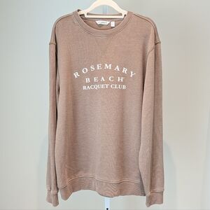 NWT Rosemary Beach Racquet Club Brown Sweatshirt Florida 30-A Sz M